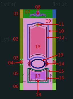 Doors (DVR_0350) 3D model for CNC machine